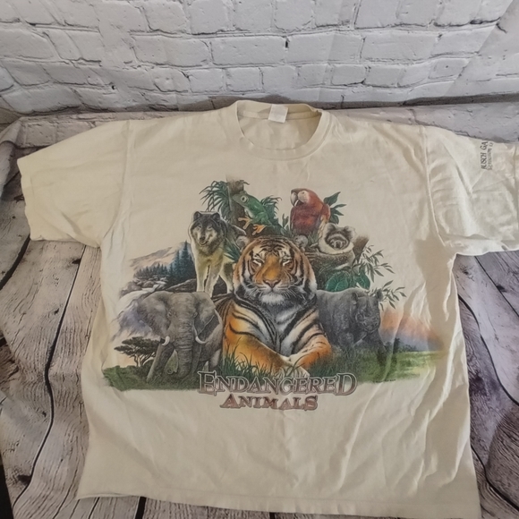 Vintage Bush Gardens Endangered Animals Tee Alstyle Apparel XL - Picture 2 of 8